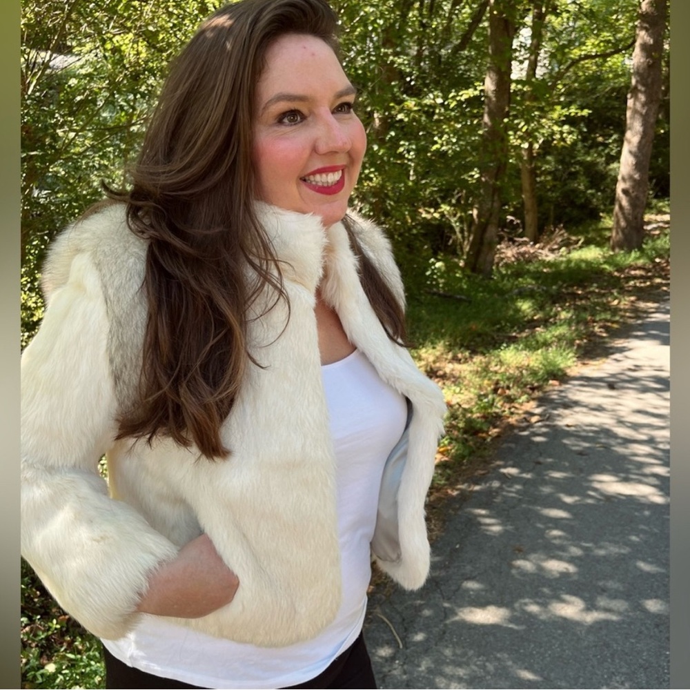 Vintage J.S.L.II Fur Coat White Cream